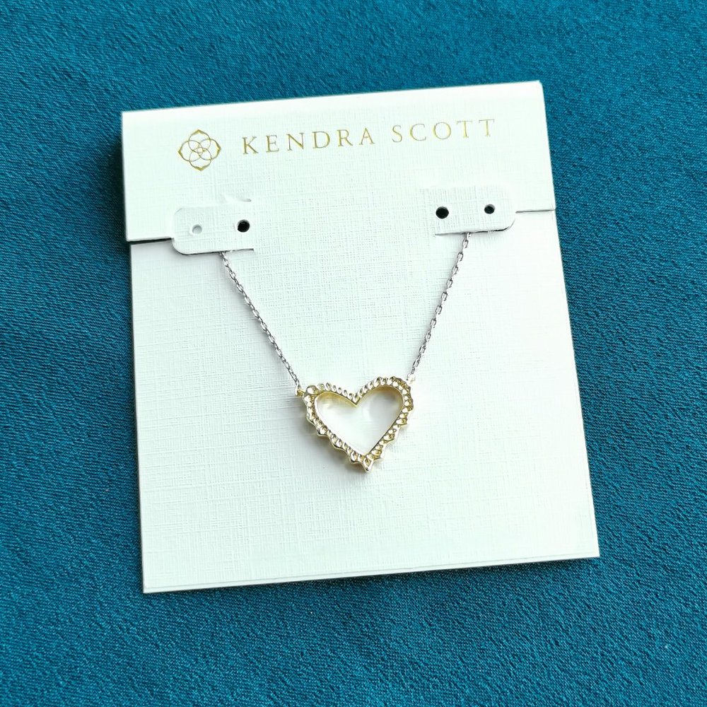 Sophee Heart Mixed Metal Gold Pendant Necklace
